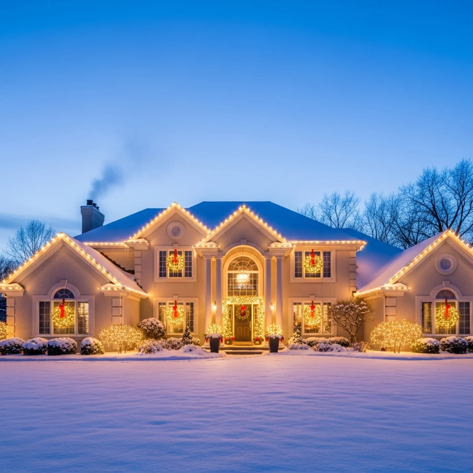 Christmas lights in Garden City, Idaho